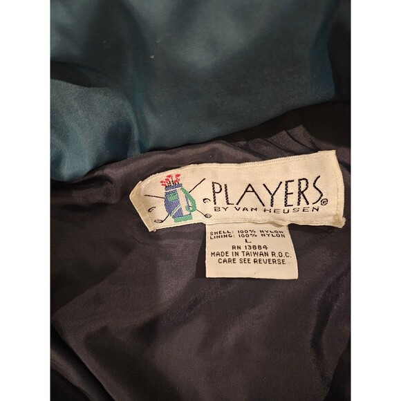 VINTAGE Players by Van Heusen Golf Jacket Windbreaker 90s Color Block Size L - Picture 3 of 6